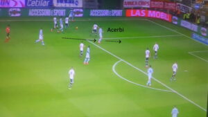 LAVAGNA TATTICA – Acerbi accompagna anche l’azione offensiva