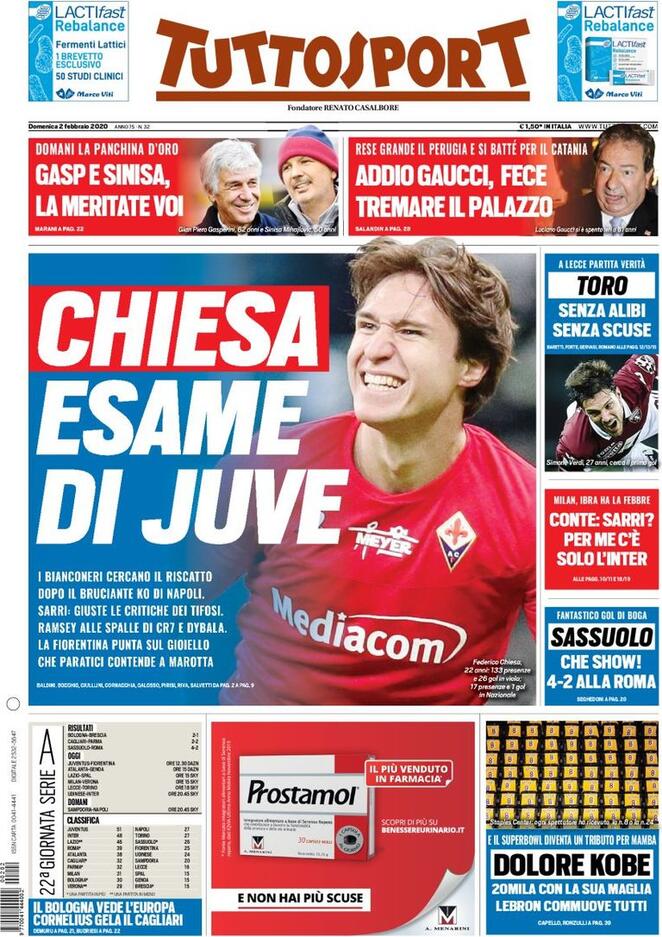 tuttosport 2 febbraio