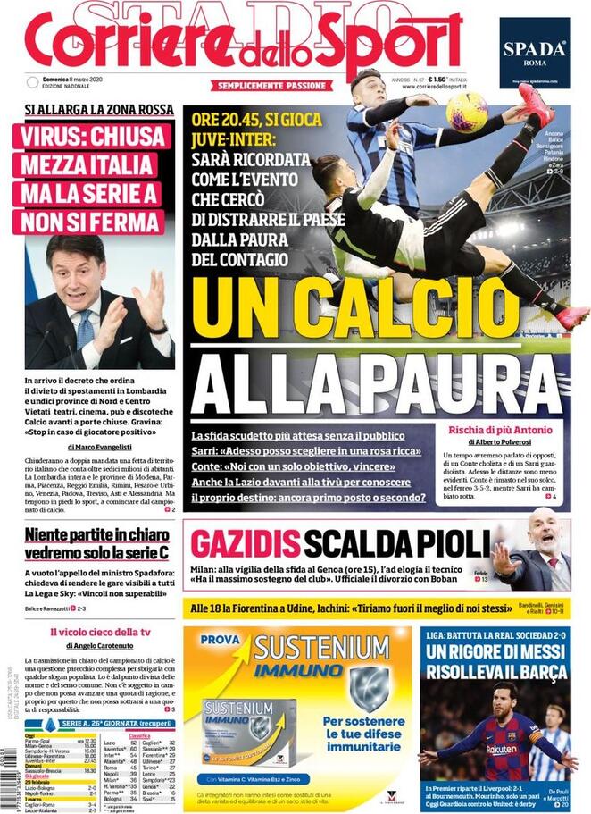 corriere dello sport 2020 03 08 5e64317b7f3ea