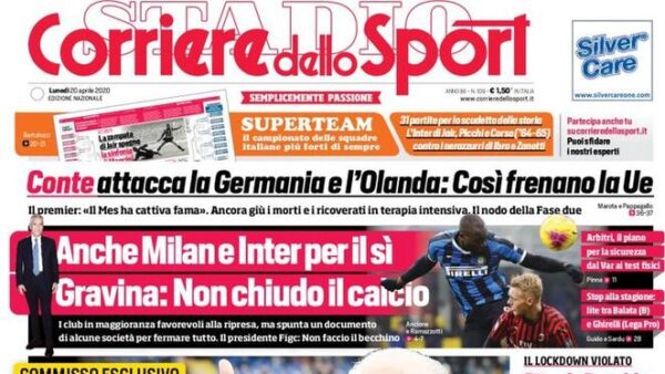 corriere dello sport 2020 04 20 5e9cca235f3f0
