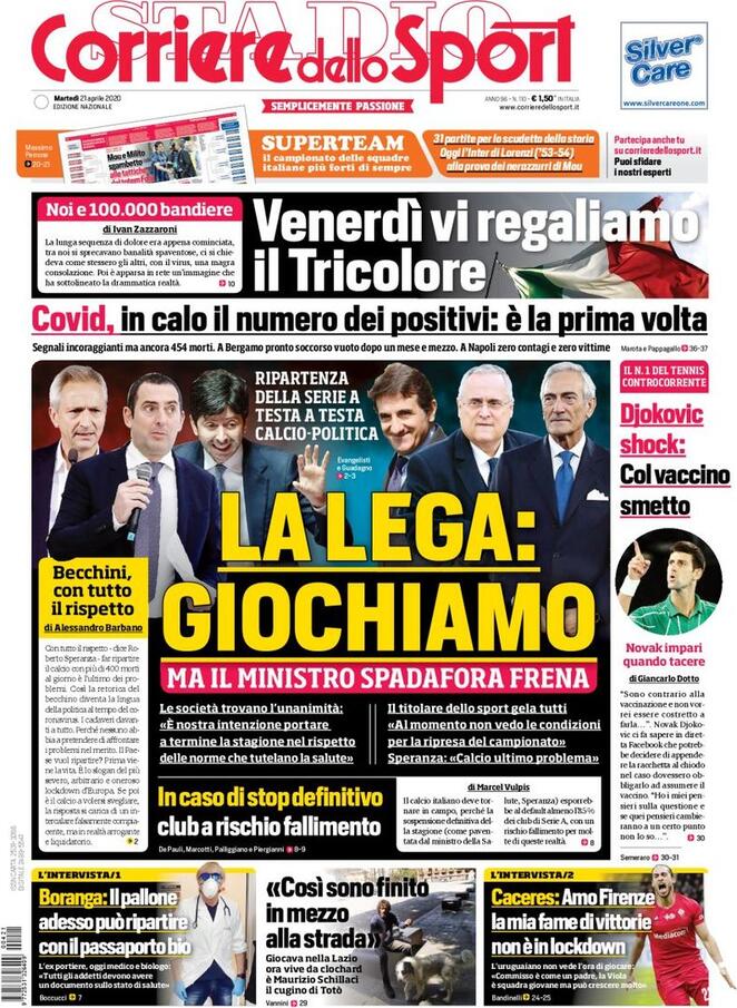 corriere dello sport 2020 04 21 5e9e1ba59bb01
