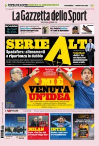 Le prime pagine dei principali quotidiani sportivi – 21 Aprile
