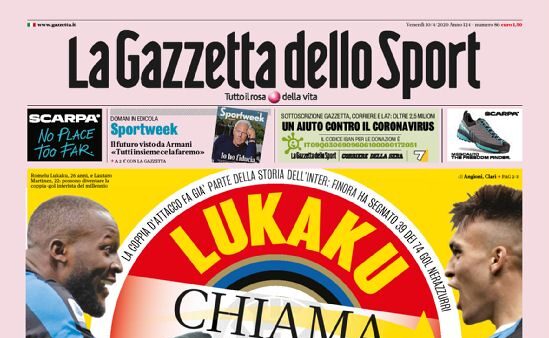 la gazzetta dello sport d5a9db8dbe27ec00fed1f1680dcb4f1720200410