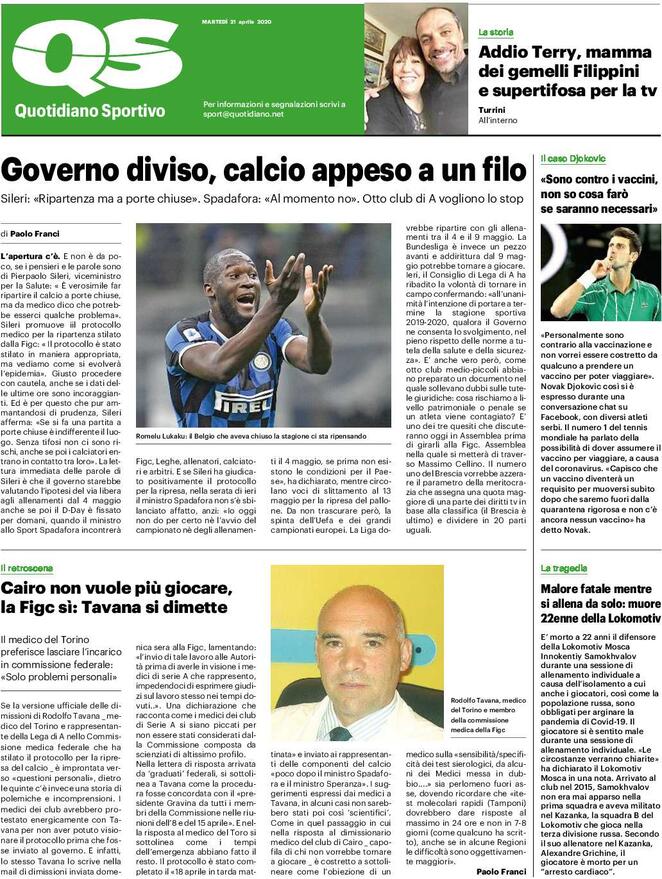 qs quotidiano sportivo 2020 04 21 5e9e564ebff73