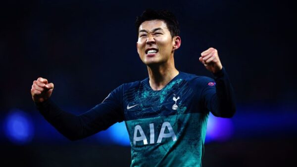 son esultanza tottenham aprile 2019