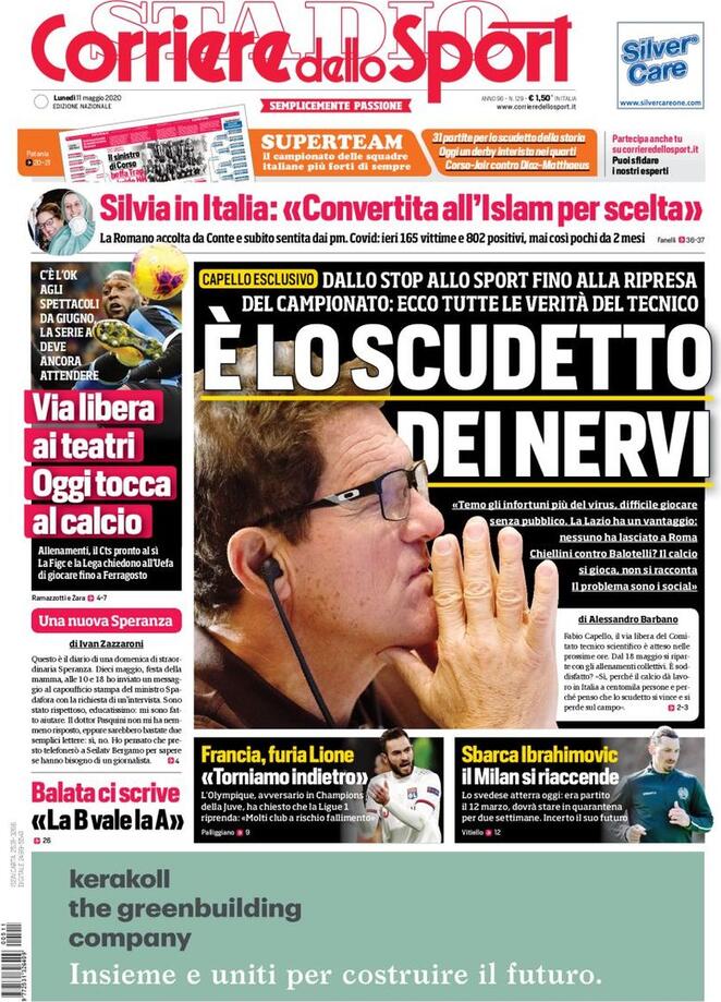 Le prime pagine dei principali quotidiani sportivi – 11 Maggio 21 corriere dello sport fdccd12ba8462552be33790cb0028025