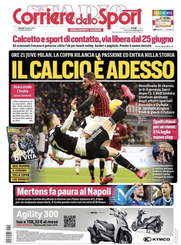 Le prime pagine dei principali quotidiani sportivi – 12 giugno 1 2D56A184 8916 4160 A016 DF60A825DA19