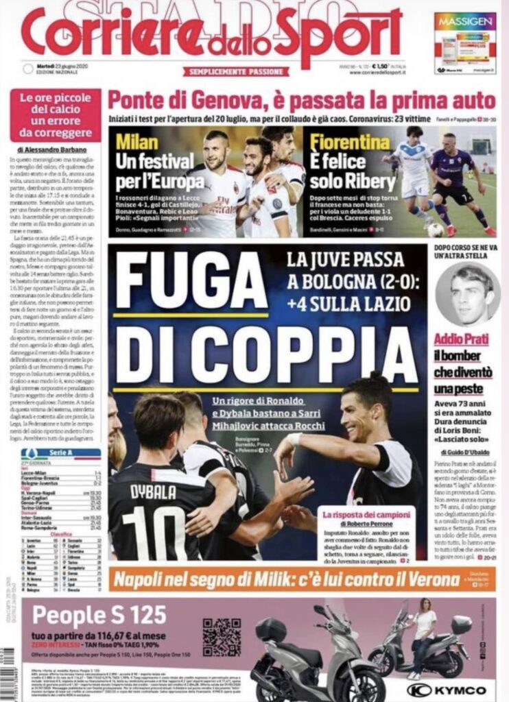 Le prime pagine dei principali quotidiani sportivi – 23 giugno 1 3A10A7C6 CFF7 418D 9DAB 01C3108C3B7B