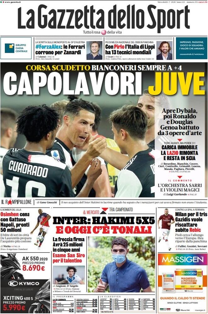 la gazzetta dello sport 2020 07 01 5efc09e1a0c01