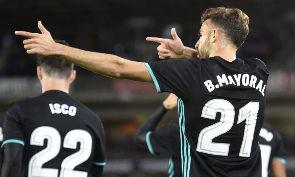 Lazio, Marca: «Il Valencia tratta Mayoral per rimpiazzare Rodrigo» 1 borja.mayoral.real .madrid.esulta.spara .2017.2018.1400x840