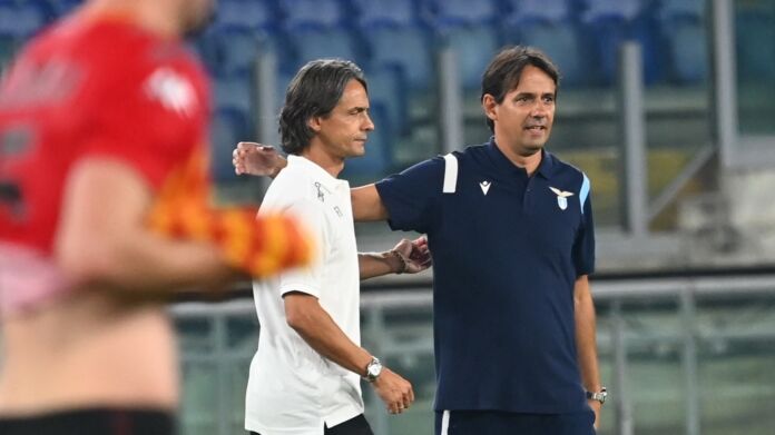 Pippo e Simone Inzaghi abbraccio