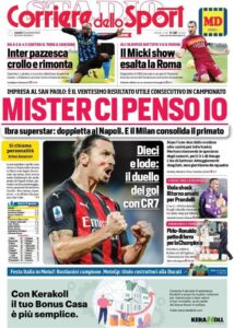 Le prime pagine dei principali quotidiani sportivi – 23 novembre