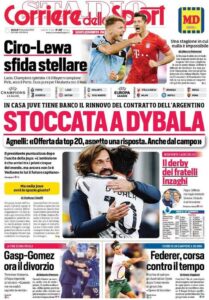 Le prime pagine dei principali quotidiani sportivi – 15 dicembre