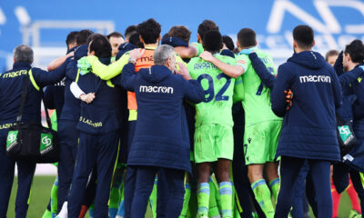 Lazio esultanza a fine gara