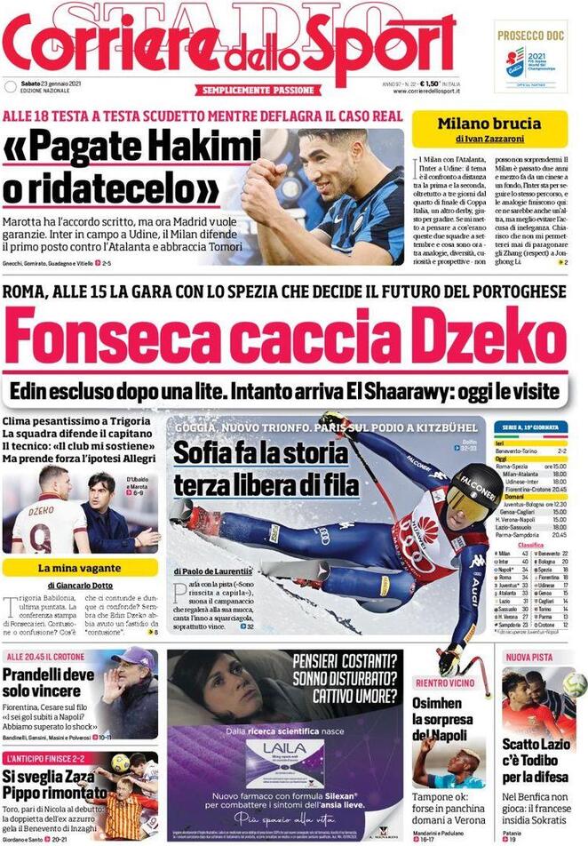 corriere dello sport 2021 01 23 600b5f654d204