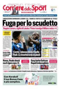 Prima pagina Corriere 22 02 2021