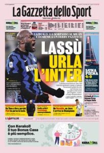 Prima pagina Gazzetta 15 02 2021