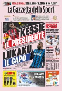 Prima pagina Gazzetta 20 02 2021