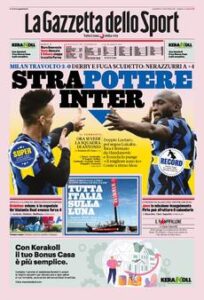Prima pagina Gazzetta 22 02 2021