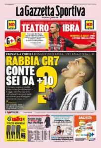 Prima pagina Gazzetta 28 02 2021