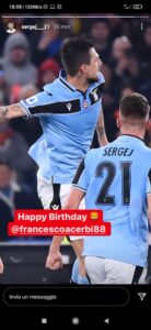 Milinkovic, gli auguri ad Acerbi nel ricordo del derby – FOTO