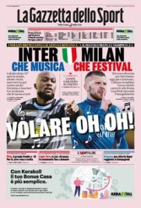 Prima pagina Gazzetta 01 03 2021
