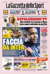 Prima pagina Gazzetta 27 03 2021