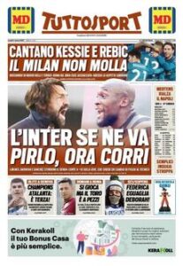 Prima pagina TuttoSport 01 03 2021