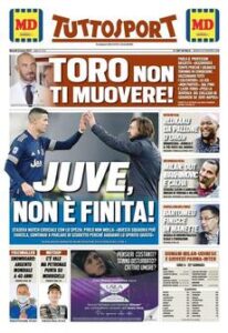 Prima pagina TuttoSport 02 03 2021