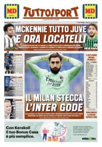Prima pagina TuttoSport 04 03 2021