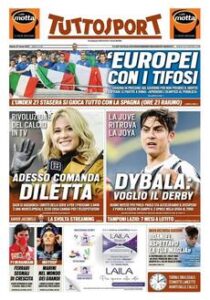 Prima pagina TuttoSport 27 03 2021