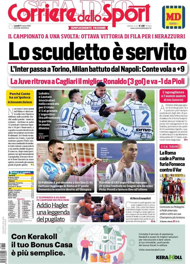 corriere dello sport 2021 03 15 604e9a6abd294