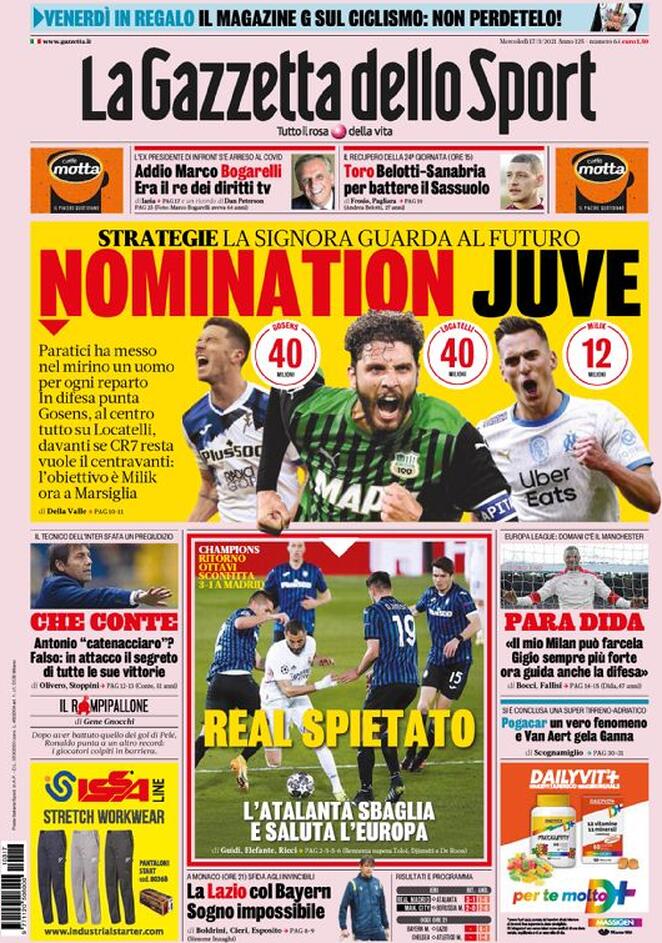 la gazzetta dello sport 2021 03 17 605144d85337f