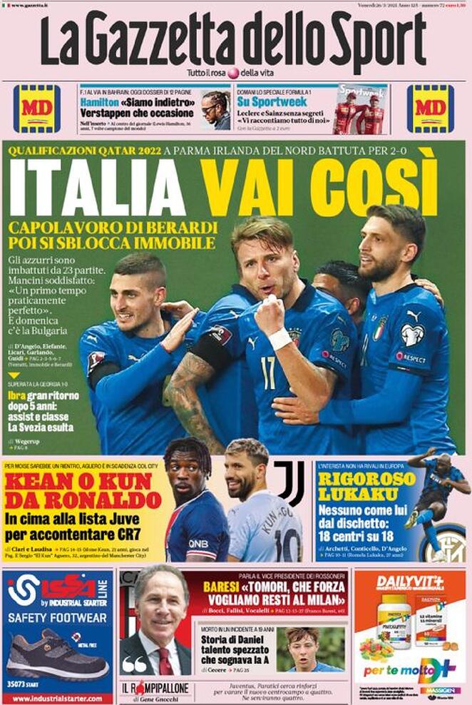 la gazzetta dello sport 2021 03 26 605d6cb67dd6f