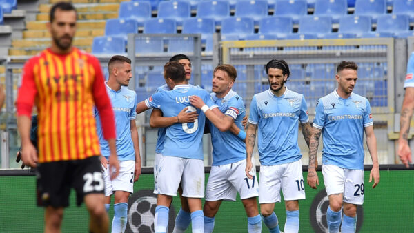 Esultanza Lazio Benevento