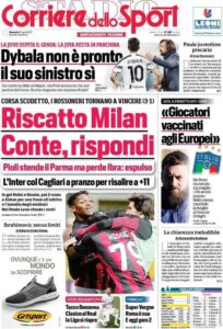 Prima pagina Corriere 11 04 2021