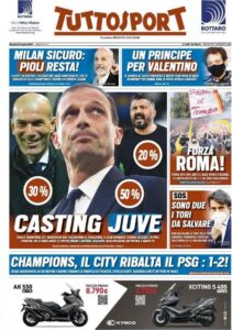 Prima pagina TuttoSport 29 04 2021