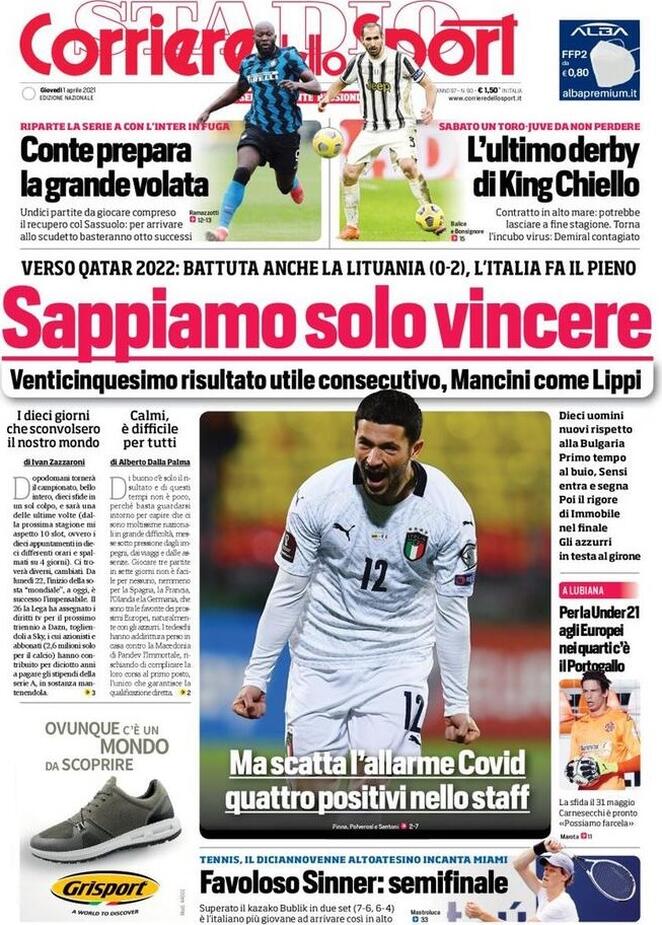 corriere dello sport 2021 04 01 6065474e38c3b