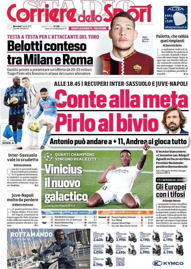corriere dello sport 2021 04 07 606d2fe6f37b1