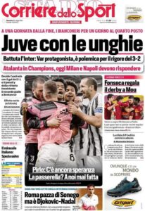 Prima pagina Corriere 16 05 2021