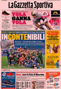 Prima pagina Gazzetta 09 05 2021