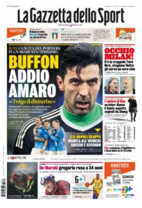 Prima pagina Gazzetta 12 05 2021