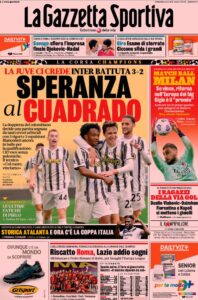Prima pagina Gazzetta 16 05 2021