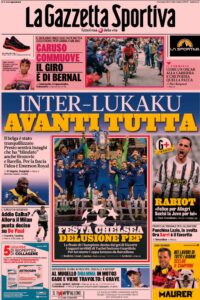 Prima pagina Gazzetta 30 05 2021