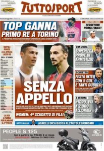 Prima pagina TuttoSport 09 05 2021