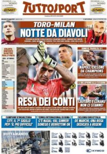 Prima pagina TuttoSport 12 05 2021
