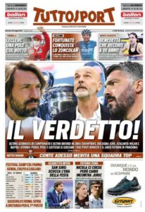Prima pagina TuttoSport 23 05 2021