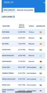 lista serie a
