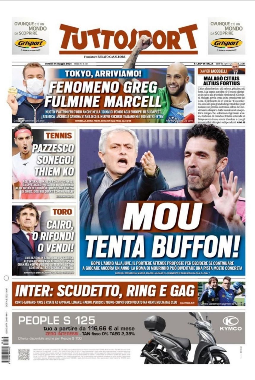 prima pagina tuttosport 14 maggio