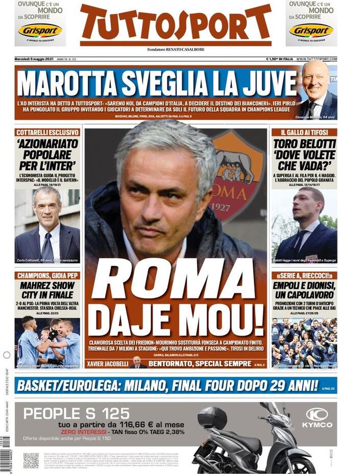 prima pagina tuttosport 5 maggio